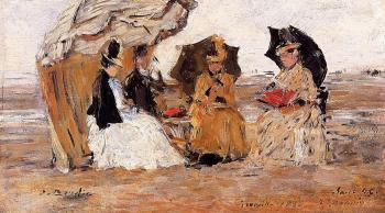 尤金 佈丹 Trouville, under a Tent 尤金 佈丹 Trouville, under a Tent